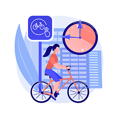 Image showing Bike sharing abstract concept vector illustration.