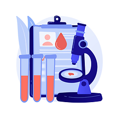 Image showing Blood testing abstract concept vector illustration.