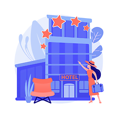 Image showing Design hotel abstract concept vector illustration.