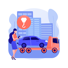 Image showing Roadside assistance abstract concept vector illustration.