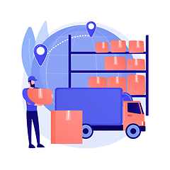 Image showing Transit warehouse abstract concept vector illustration.