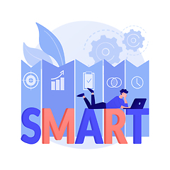 Image showing SMART Objectives abstract concept vector illustration.