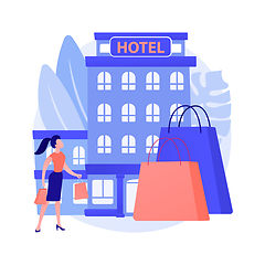 Image showing Boutique hotel abstract concept vector illustration.