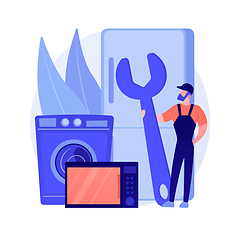 Image showing Repair of household appliances abstract concept vector illustration.