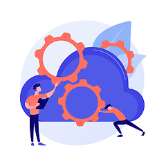 Image showing Cloud engineering abstract concept vector illustration.