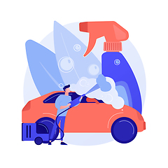 Image showing Car wash service abstract concept vector illustration.