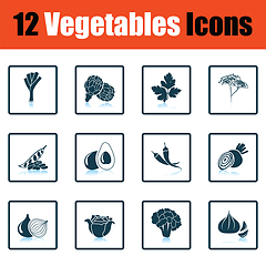 Image showing Vegetables icon set