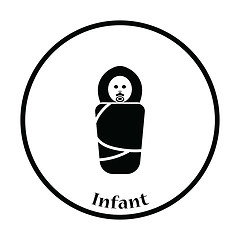 Image showing Wrapped infant icon