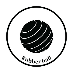 Image showing Icon of Fitness rubber ball