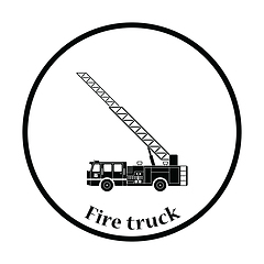 Image showing Fire service truck icon