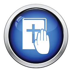 Image showing Hand on Bible icon