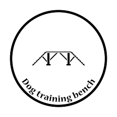 Image showing Dog training bench icon