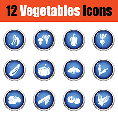 Image showing Vegetables icon set. 