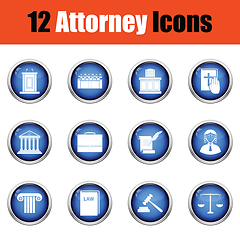 Image showing Set of attorney  icons.  