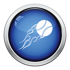 Image showing Baseball fire ball icon