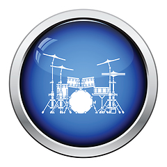 Image showing Drum set icon