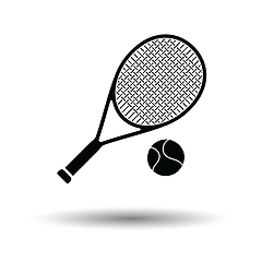 Image showing Tennis rocket and ball icon