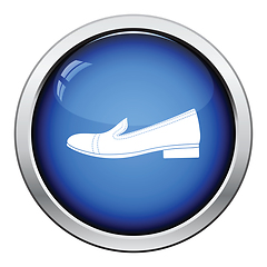 Image showing Woman low heel shoe icon