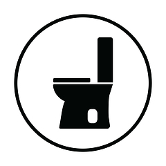 Image showing Toilet bowl icon