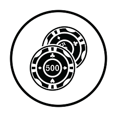 Image showing Casino chips icon