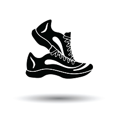 Image showing Fitness sneakers icon