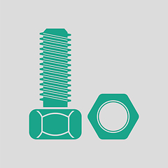 Image showing Icon of bolt and nut