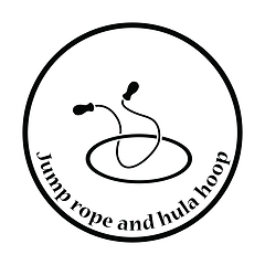 Image showing Icon of Jump rope and hoop 