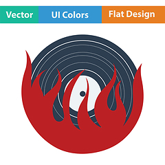 Image showing Flame vinyl icon