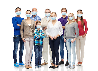 Image showing group of people of different age in medical masks