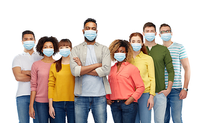 Image showing people in medical masks for protection from virus