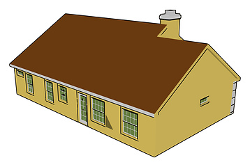 Image showing Chimney house vector or color illustration