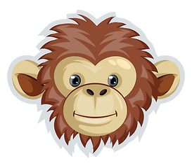 Image showing Monkey, vector color illustration.