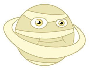 Image showing Planet Saturn with ring vector or color illustration