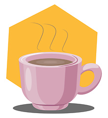 Image showing Coffee cup, vector color illustration.