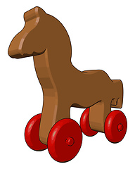 Image showing A wooden toy vector or color illustration