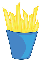 Image showing Fries vector or color illustration