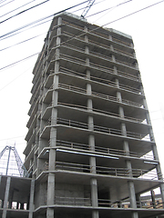 Image showing construction of multistory modern house