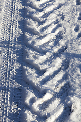 Image showing Road in the winter season