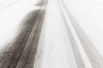 Image showing Road under the snow