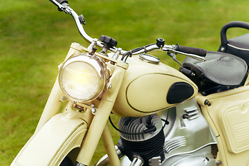 Image showing beautiful retro vintage motorbike