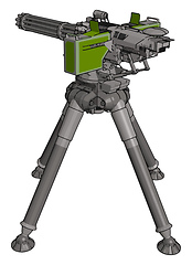 Image showing 3D vector illustration on white background of a military missile