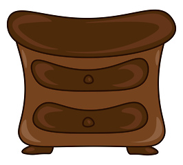 Image showing A nightstand vector or color illustration