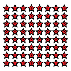 Image showing Stars arranged in a sequence vector or color illustration