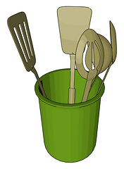 Image showing A container for kitchen vector or color illustration