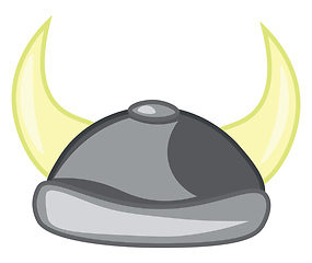 Image showing Horned helmet associated with the Viking warrior costume vector 