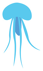 Image showing Jellyfish under water vector or color illustration