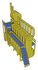 Image showing Mechanical device machine vector or color illustration