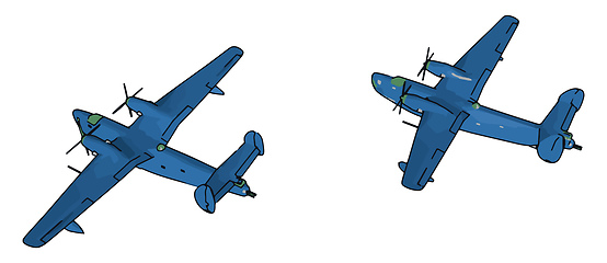 Image showing Aircrafts work vector or color illustration