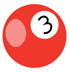 Image showing Billiard ball vector or color illustration