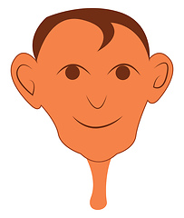 Image showing A thin man with big ears vector or color illustration